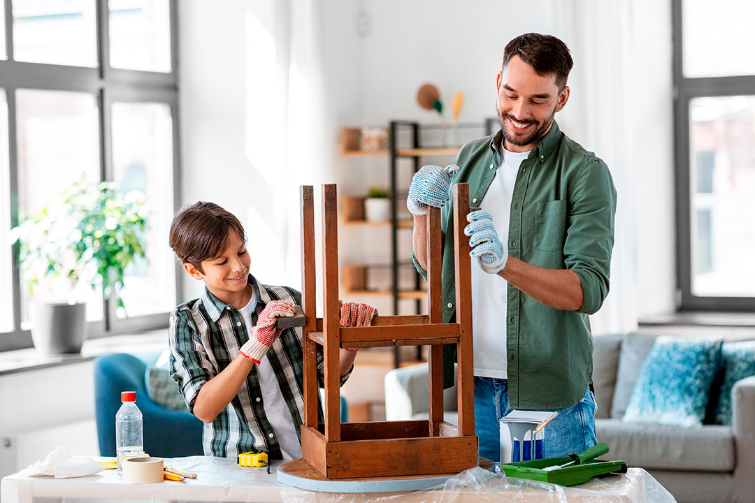 a child doing fun activities with an adult